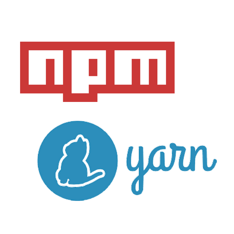 logo npm et logo yarn